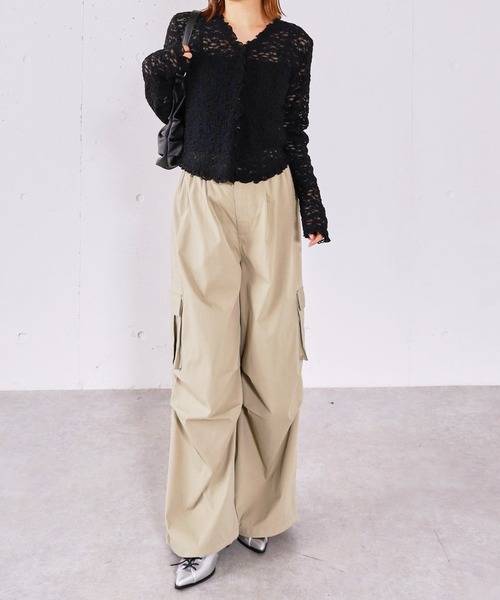 archives（アルシーヴ）の「レースフリルカーディガン（Tシャツ/カットソー・レディース・オフホワイト/ブラック・MEDIUM）」の7枚目の写真