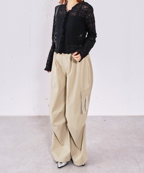 archives（アルシーヴ）の「レースフリルカーディガン（Tシャツ/カットソー・レディース・オフホワイト/ブラック・MEDIUM）」の10枚目の写真