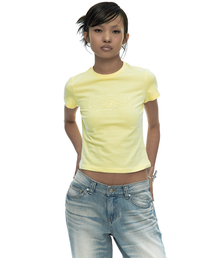 Embossed Baby Tee Yellow