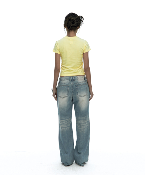 KASHIKO(カシコ)の「Embossed Baby Tee Yellow(Tシャツ/カットソー・レディース・その他・MEDIUM/SMALL)」の5枚目の写真