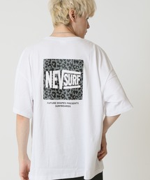 NEVSURF ボックスロゴ プリントTシャツ オーバーサイズ レオパード ヒョウ柄 半袖Tシャツ