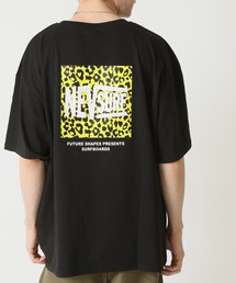 NEVSURF ボックスロゴ プリントTシャツ オーバーサイズ レオパード ヒョウ柄 半袖Tシャツ