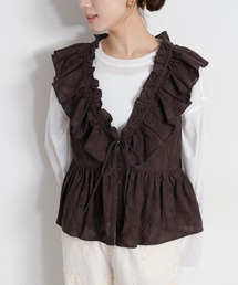フリル刺繍ビスチェ