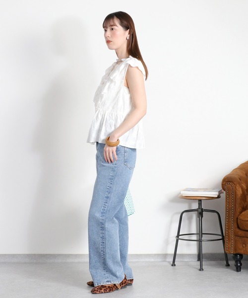 cepo(セポ)の「フリル刺繍ビスチェ(シャツ/ブラウス・レディース・チャコール/オフホワイト・M)」の21枚目の写真