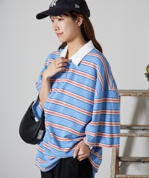 Chick | Wide-Fit Canvas Striped Polo Shirt / ワイドシルエット キャンバス地 ボーダーポロシャツ 2026年春夏(ポロシャツ)