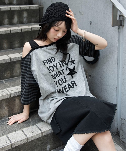 WEGO(ウィゴー)の「WEGO/【26春夏新作】タンクレイヤードワンショルビッグT(Tシャツ/カットソー・レディース・ホワイト/杢グレー/スミクロ/ホワイト系その他/その他2/その他3/その他1/その他4/その他5/その他7/その他6・FREE)」の7枚目の写真