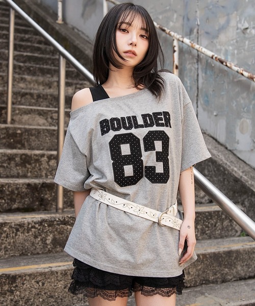 WEGO(ウィゴー)の「WEGO/【26春夏新作】タンクレイヤードワンショルビッグT(Tシャツ/カットソー・レディース・ホワイト/杢グレー/スミクロ/ホワイト系その他/その他2/その他3/その他1/その他4/その他5/その他7/その他6・FREE)」の4枚目の写真