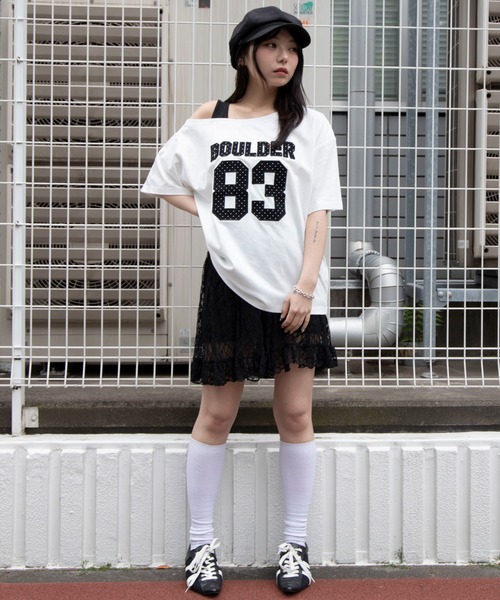 WEGO(ウィゴー)の「WEGO/【26春夏新作】タンクレイヤードワンショルビッグT(Tシャツ/カットソー・レディース・ホワイト/杢グレー/スミクロ/ホワイト系その他/その他2/その他3/その他1/その他4/その他5/その他7/その他6・FREE)」の12枚目の写真