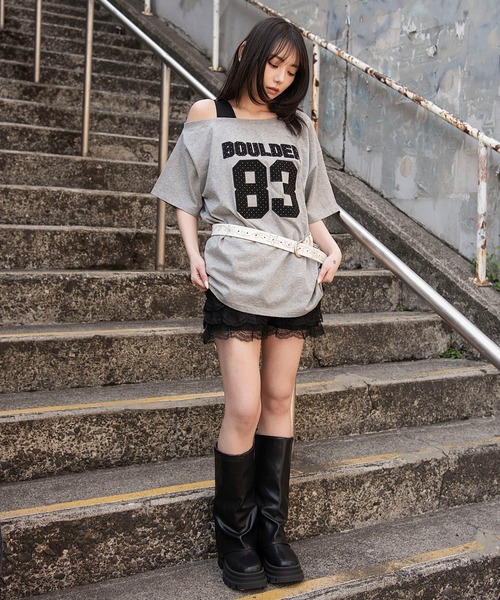 WEGO(ウィゴー)の「WEGO/【26春夏新作】タンクレイヤードワンショルビッグT(Tシャツ/カットソー・レディース・ホワイト/杢グレー/スミクロ/ホワイト系その他/その他2/その他3/その他1/その他4/その他5/その他7/その他6・FREE)」の19枚目の写真