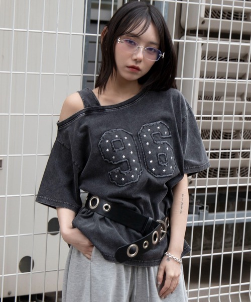 WEGO(ウィゴー)の「WEGO/【26春夏新作】タンクレイヤードワンショルビッグT(Tシャツ/カットソー・レディース・ホワイト/杢グレー/スミクロ/ホワイト系その他/その他2/その他3/その他1/その他4/その他5/その他7/その他6・FREE)」の5枚目の写真