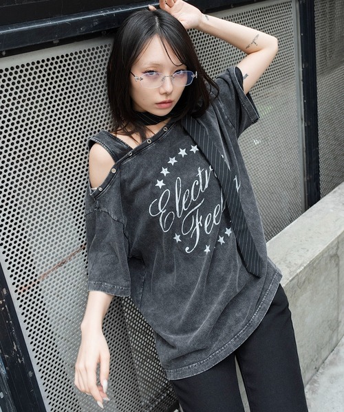 WEGO(ウィゴー)の「WEGO/【26春夏新作】タンクレイヤードワンショルビッグT(Tシャツ/カットソー・レディース・ホワイト/杢グレー/スミクロ/ホワイト系その他/その他2/その他3/その他1/その他4/その他5/その他7/その他6・FREE)」の9枚目の写真