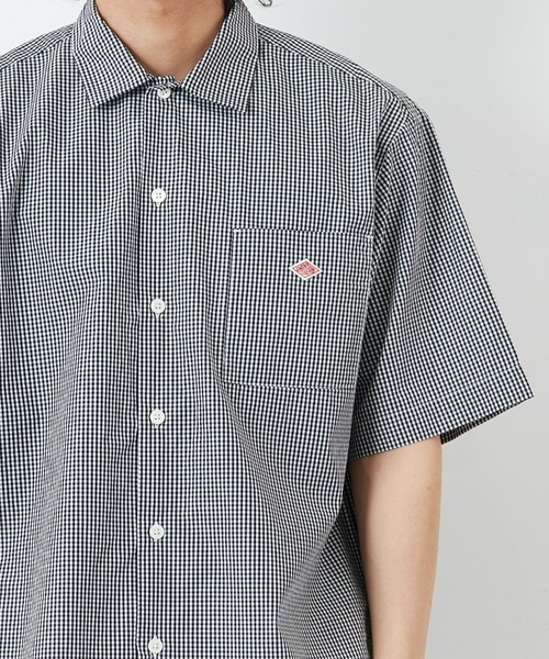 DANTON（ダントン）の「[DANTON/ダントン] コットンポプリン ショートスリーブワークシャツ(チェック)（シャツ/ブラウス・レディース・ブラック/グレー・42/40/38）」の5枚目の写真