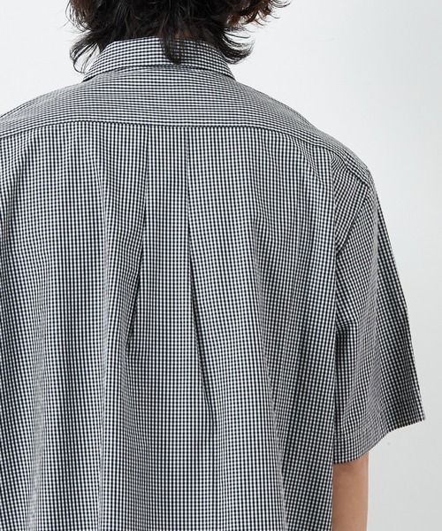 DANTON（ダントン）の「[DANTON/ダントン] コットンポプリン ショートスリーブワークシャツ(チェック)（シャツ/ブラウス・レディース・ブラック/グレー・42/40/38）」の15枚目の写真