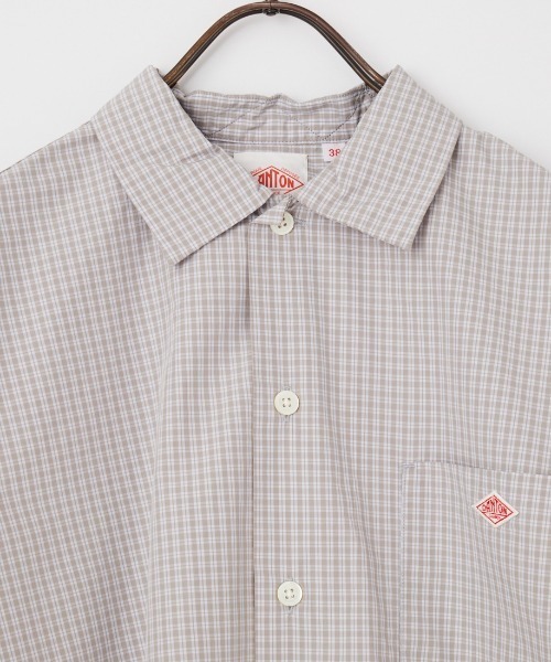 DANTON（ダントン）の「[DANTON/ダントン] コットンポプリン ショートスリーブワークシャツ(チェック)（シャツ/ブラウス・レディース・ブラック/グレー・42/40/38）」の20枚目の写真