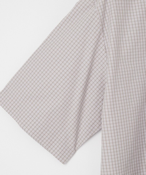 DANTON（ダントン）の「[DANTON/ダントン] コットンポプリン ショートスリーブワークシャツ(チェック)（シャツ/ブラウス・レディース・ブラック/グレー・42/40/38）」の21枚目の写真