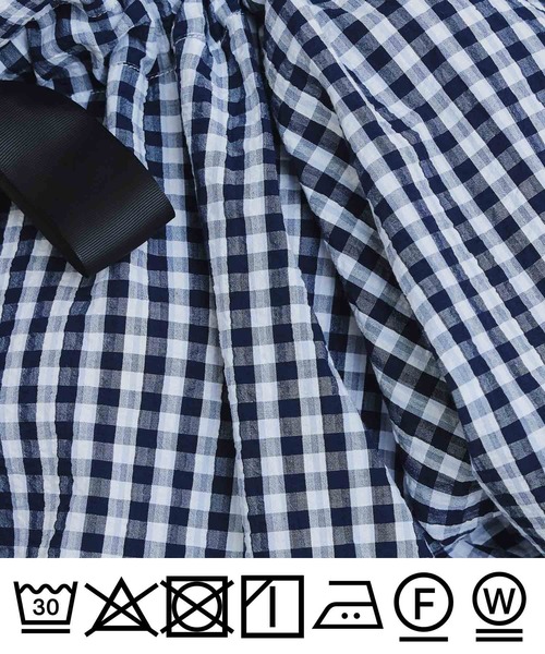 PICCIN(ピッチン)の「ザビエルギンガムチェックブラウス(シャツ/ブラウス・レディース・ブラック/ネイビー・M)」の21枚目の写真