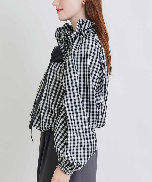 PICCIN(ピッチン)の「ザビエルギンガムチェックブラウス(シャツ/ブラウス・レディース・ブラック/ネイビー・M)」の11枚目の写真