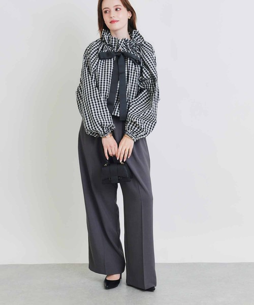 PICCIN(ピッチン)の「ザビエルギンガムチェックブラウス(シャツ/ブラウス・レディース・ブラック/ネイビー・M)」の13枚目の写真