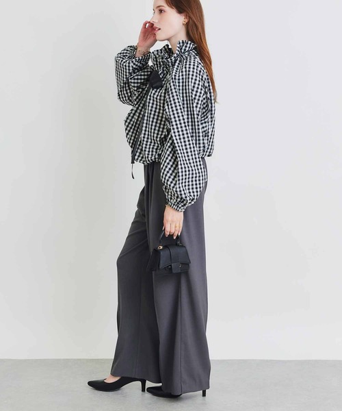 PICCIN(ピッチン)の「ザビエルギンガムチェックブラウス(シャツ/ブラウス・レディース・ブラック/ネイビー・M)」の14枚目の写真