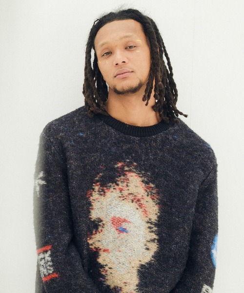STOF（ストフ）の「Alternative Knit Sweater（ニット/セーター・メンズ・ブラック/ホワイト・FREE）」の3枚目の写真