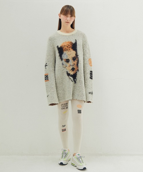 STOF（ストフ）の「Alternative Knit Sweater（ニット/セーター・メンズ・ブラック/ホワイト・FREE）」の8枚目の写真