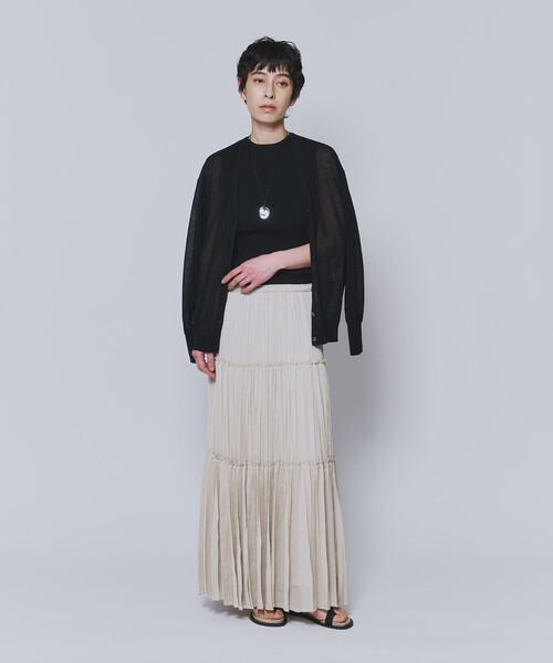 1er Arrondissement（プルミエアロンディスモン）の「コットンナイロンニットリブタンク（ニット/セーター・レディース・ブラウン系その他5/ブラック系その他3/オフホワイト・FREE）」の4枚目の写真