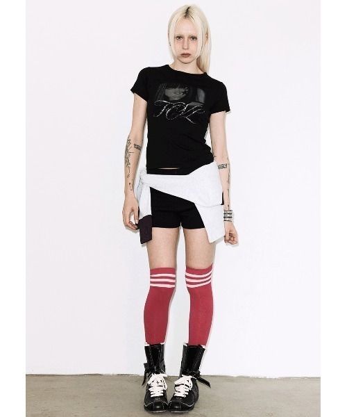 FANCY CLUB(ファンシークラブ)の「A'GEM/9 × .kom 『FANCY CLUB/ファンシークラブ』FCL SHADOW DOLL TEE/シャドードールTシャツ(Tシャツ/カットソー・レディース・ブラック・S/22.5㎝)」の6枚目の写真