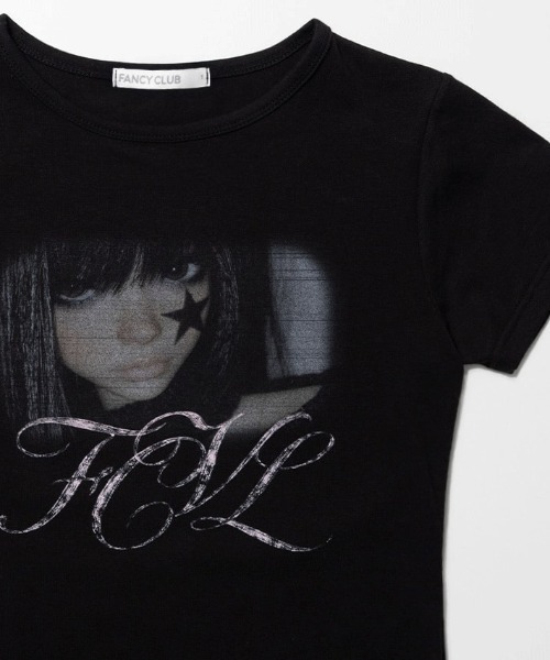 FANCY CLUB(ファンシークラブ)の「A'GEM/9 × .kom 『FANCY CLUB/ファンシークラブ』FCL SHADOW DOLL TEE/シャドードールTシャツ(Tシャツ/カットソー・レディース・ブラック・S/22.5㎝)」の8枚目の写真