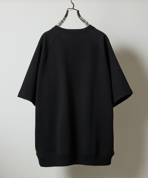 NUMBER (N)INE(ナンバーナイン)の「FIRM COTTON LIGHT SHORT PILE RAGLAN SHORT SLEEVE SWEATSHIRT / ファーム コットン ライト ミニ裏毛 ラグラン ショートスリーブ クルーネック スウェット(スウェット・メンズ・トップグレー/ブラック・M/XL/L)」の8枚目の写真