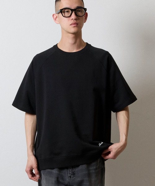 NUMBER (N)INE(ナンバーナイン)の「FIRM COTTON LIGHT SHORT PILE RAGLAN SHORT SLEEVE SWEATSHIRT / ファーム コットン ライト ミニ裏毛 ラグラン ショートスリーブ クルーネック スウェット(スウェット・メンズ・トップグレー/ブラック・M/XL/L)」の16枚目の写真