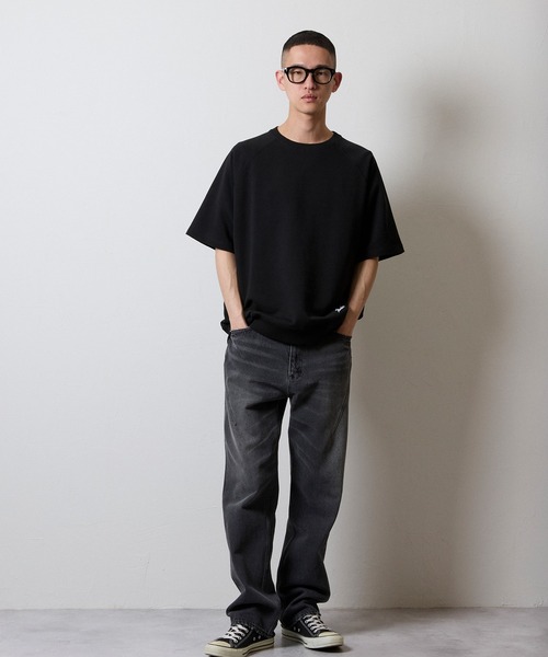 NUMBER (N)INE(ナンバーナイン)の「FIRM COTTON LIGHT SHORT PILE RAGLAN SHORT SLEEVE SWEATSHIRT / ファーム コットン ライト ミニ裏毛 ラグラン ショートスリーブ クルーネック スウェット(スウェット・メンズ・トップグレー/ブラック・M/XL/L)」の20枚目の写真