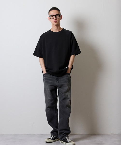 NUMBER (N)INE(ナンバーナイン)の「FIRM COTTON LIGHT SHORT PILE RAGLAN SHORT SLEEVE SWEATSHIRT / ファーム コットン ライト ミニ裏毛 ラグラン ショートスリーブ クルーネック スウェット(スウェット・メンズ・トップグレー/ブラック・M/XL/L)」の21枚目の写真