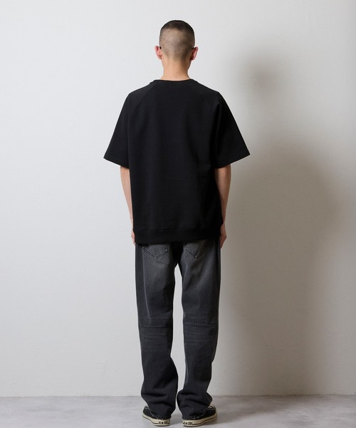 NUMBER (N)INE(ナンバーナイン)の「FIRM COTTON LIGHT SHORT PILE RAGLAN SHORT SLEEVE SWEATSHIRT / ファーム コットン ライト ミニ裏毛 ラグラン ショートスリーブ クルーネック スウェット(スウェット・メンズ・トップグレー/ブラック・M/XL/L)」の22枚目の写真