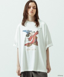 SLICK | 【SLICK/スリック】SLICK / FANTASIA Print T-shirt 01/ファンタジア/パウダー加工プリントTシャツ/オーバーサイズ シルエット/ ビンテージ / ディズニー(Tシャツ/カットソー)