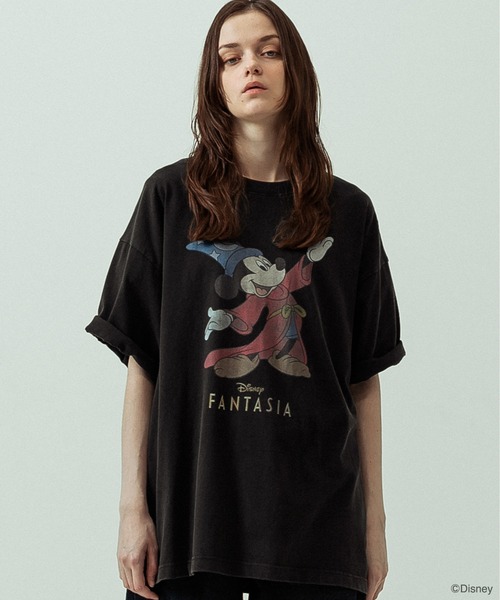 SLICK（スリック）の「【SLICK/スリック】SLICK / FANTASIA Print T-shirt 01/ファンタジア/パウダー加工プリントTシャツ/オーバーサイズ シルエット/ ビンテージ / ディズニー（Tシャツ/カットソー・メンズ・ブラック/ホワイト・2/1/3）」の15枚目の写真