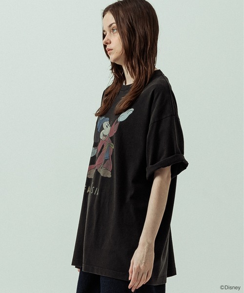 SLICK（スリック）の「【SLICK/スリック】SLICK / FANTASIA Print T-shirt 01/ファンタジア/パウダー加工プリントTシャツ/オーバーサイズ シルエット/ ビンテージ / ディズニー（Tシャツ/カットソー・メンズ・ブラック/ホワイト・2/1/3）」の14枚目の写真