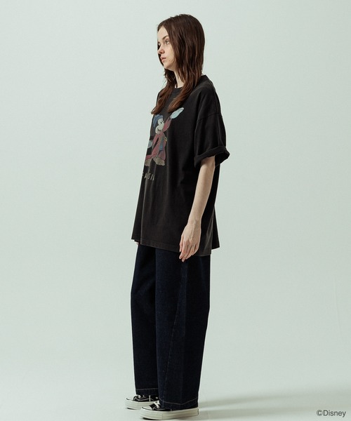 SLICK（スリック）の「【SLICK/スリック】SLICK / FANTASIA Print T-shirt 01/ファンタジア/パウダー加工プリントTシャツ/オーバーサイズ シルエット/ ビンテージ / ディズニー（Tシャツ/カットソー・メンズ・ブラック/ホワイト・2/1/3）」の10枚目の写真