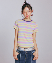 CANDY STRIPE T-SHIRTS_YELLOW