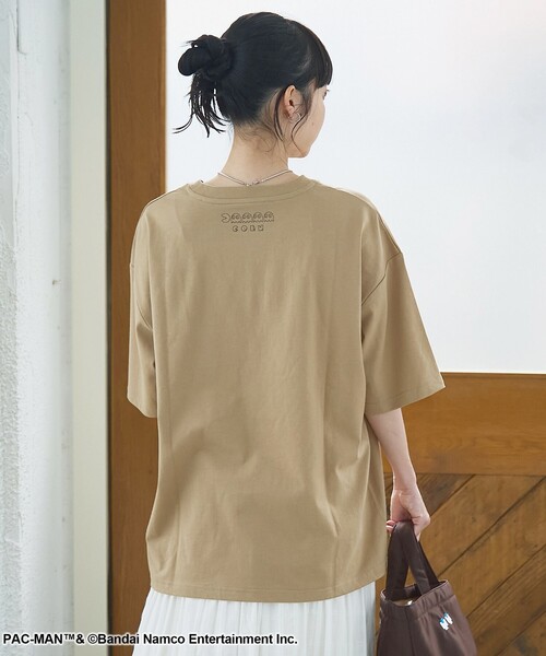 coen(コーエン)の「【PAC-MAN(パックマン)別注】GHOSTデザイン 天竺刺繍BIGTシャツ(Tシャツ/カットソー・レディース・ベージュ/ブラック/オフホワイト・L/M)」の7枚目の写真