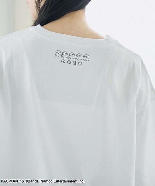 coen(コーエン)の「【PAC-MAN(パックマン)別注】GHOSTデザイン 天竺刺繍BIGTシャツ(Tシャツ/カットソー・レディース・ベージュ/ブラック/オフホワイト・L/M)」の14枚目の写真