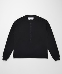 SUPERTHANKS（スーパーサンクス）の「ワッフルヘンリーネックロングスリーブ　Waffle henley neck L/S T-shirt（Tシャツ/カットソー）」
