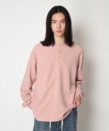 SUPERTHANKS（スーパーサンクス）の「ワッフルヘンリーネックロングスリーブ　Waffle henley neck L/S T-shirt（Tシャツ/カットソー）」