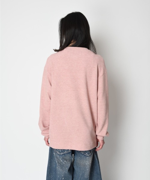 SUPERTHANKS（スーパーサンクス）の「ワッフルヘンリーネックロングスリーブ　Waffle henley neck L/S T-shirt（Tシャツ/カットソー・メンズ・ピンク/ベージュ/ブラック/グレー・L/M/S）」の10枚目の写真