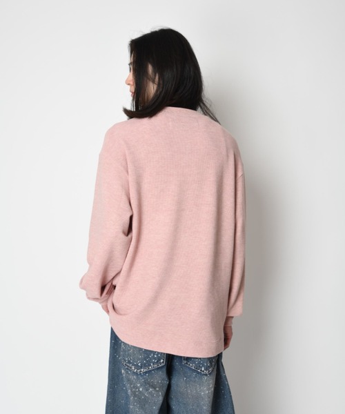SUPERTHANKS（スーパーサンクス）の「ワッフルヘンリーネックロングスリーブ　Waffle henley neck L/S T-shirt（Tシャツ/カットソー・メンズ・ピンク/ベージュ/ブラック/グレー・L/M/S）」の9枚目の写真