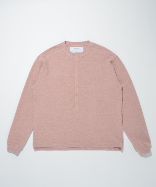 SUPERTHANKS（スーパーサンクス）の「ワッフルヘンリーネックロングスリーブ　Waffle henley neck L/S T-shirt（Tシャツ/カットソー・メンズ・ピンク/ベージュ/ブラック/グレー・L/M/S）」の14枚目の写真