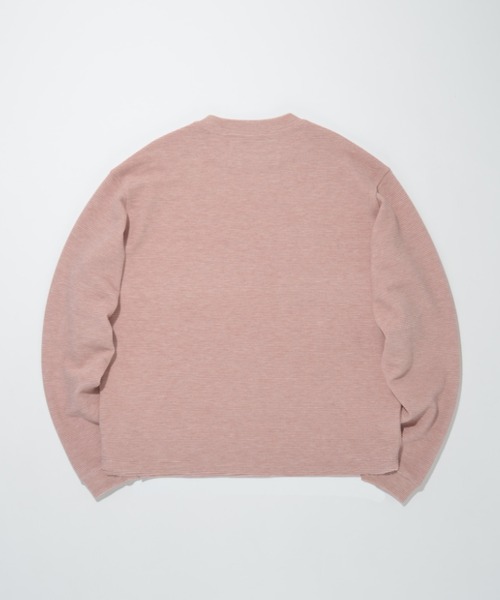 SUPERTHANKS（スーパーサンクス）の「ワッフルヘンリーネックロングスリーブ　Waffle henley neck L/S T-shirt（Tシャツ/カットソー・メンズ・ピンク/ベージュ/ブラック/グレー・L/M/S）」の19枚目の写真