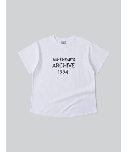 ANNEHEARTS（アンハーツ）の「Vintage Letter ArchiveTee_WHITE（Tシャツ/カットソー・レディース・その他・FREE）」の2枚目の写真