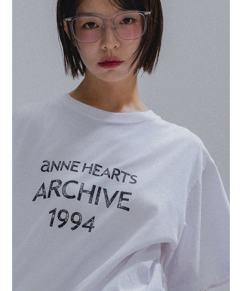 ANNEHEARTS（アンハーツ）の「Vintage Letter ArchiveTee_WHITE（Tシャツ/カットソー・レディース・その他・FREE）」の3枚目の写真
