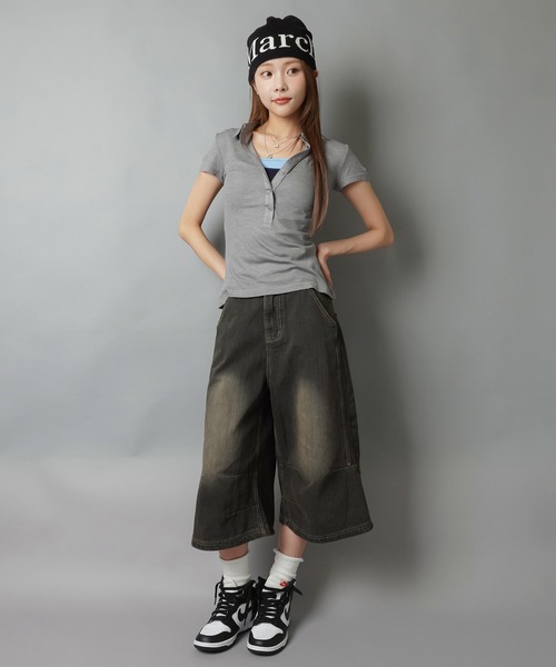 SPINNS(スピンズ)の「半袖ポロシャツ/シェイプ(ポロシャツ・レディース・ブラック/オフホワイト/グレー/ネイビー・ONESIZE)」の11枚目の写真