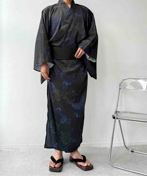 AS KNOW AS plus(アズノゥアズプラス)の「〇メンズ浴衣 3点セット 【男性浴衣・ワンタッチ角帯・下駄】(浴衣・メンズ・ブルー系/ブラック系/レッド系・FREE)」の3枚目の写真